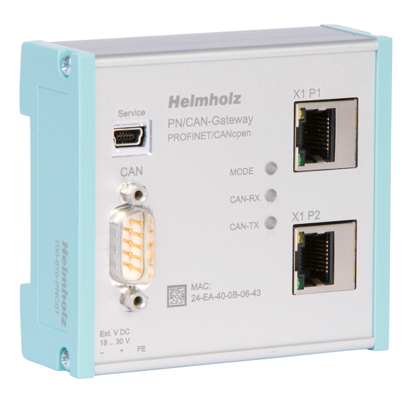 Helmholz 700-673-PNC01 PN/CAN-Gateway, PROFINET/SAE J1939-Protokoll, inkl. Quick Start Guide, CD mit GSDML-Datei, Handbuch